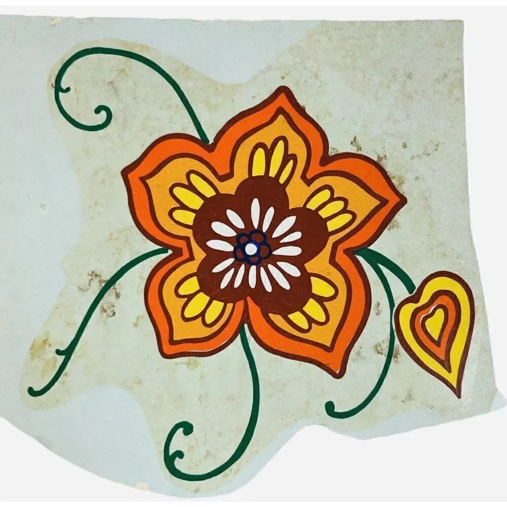 Vintage 1970s Transfer Decals Lot Butterflies Flowers Dragonflies Psychedelic